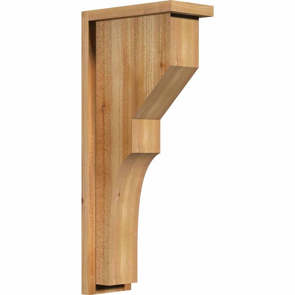 Ekena Millwork Monterey Rough Sawn Corbel w/Backplate, Western Red Cedar, 6"W x 12"D x 28"H COR06X12X28MON01RWR - main